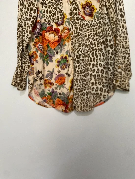 Anthropologie S Pilcro Relaxed Tunic Buttondown Top - Picture 7 of 13